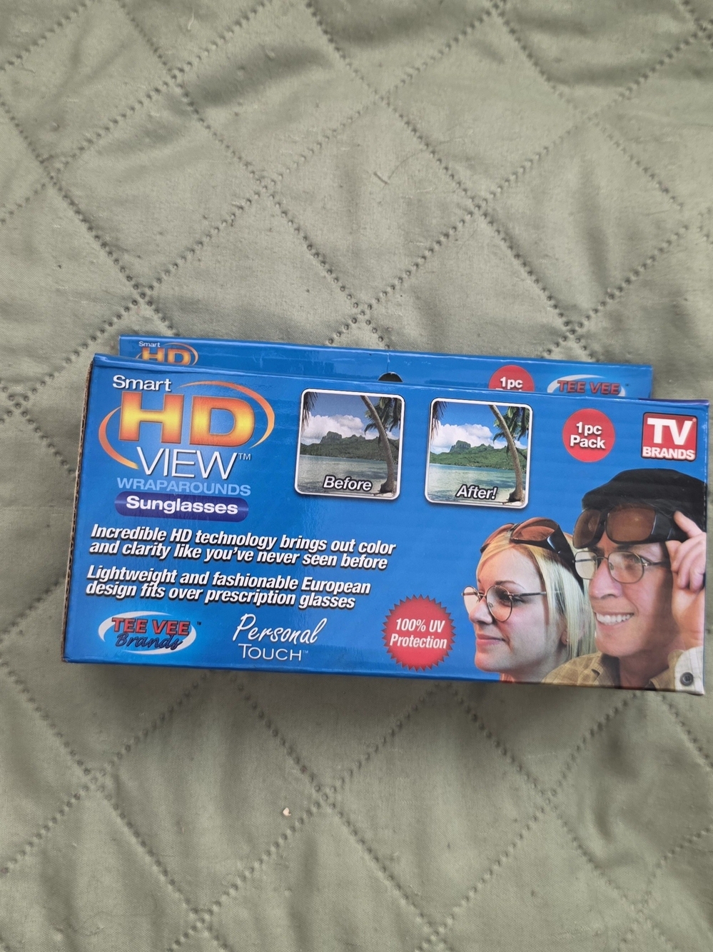 NEW- Unisex Smart HD View Wraparound Sunglasses - Blue